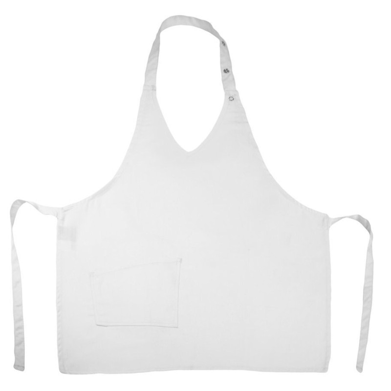 Tablier de cuisine femme confortable et élégant en col V, 205 g/m²