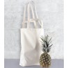 Tote bag en coton à double anses longues et courtes, 140 g/m²