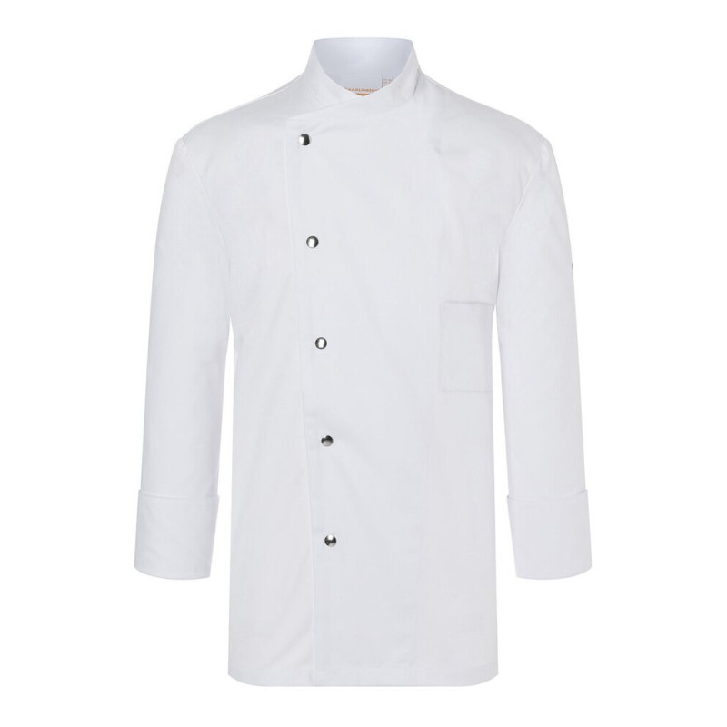 Veste de chef homme, manches longues, boutons-pression, 215 g/m²