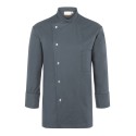 Veste de chef homme, manches longues, boutons-pression, 215 g/m²
