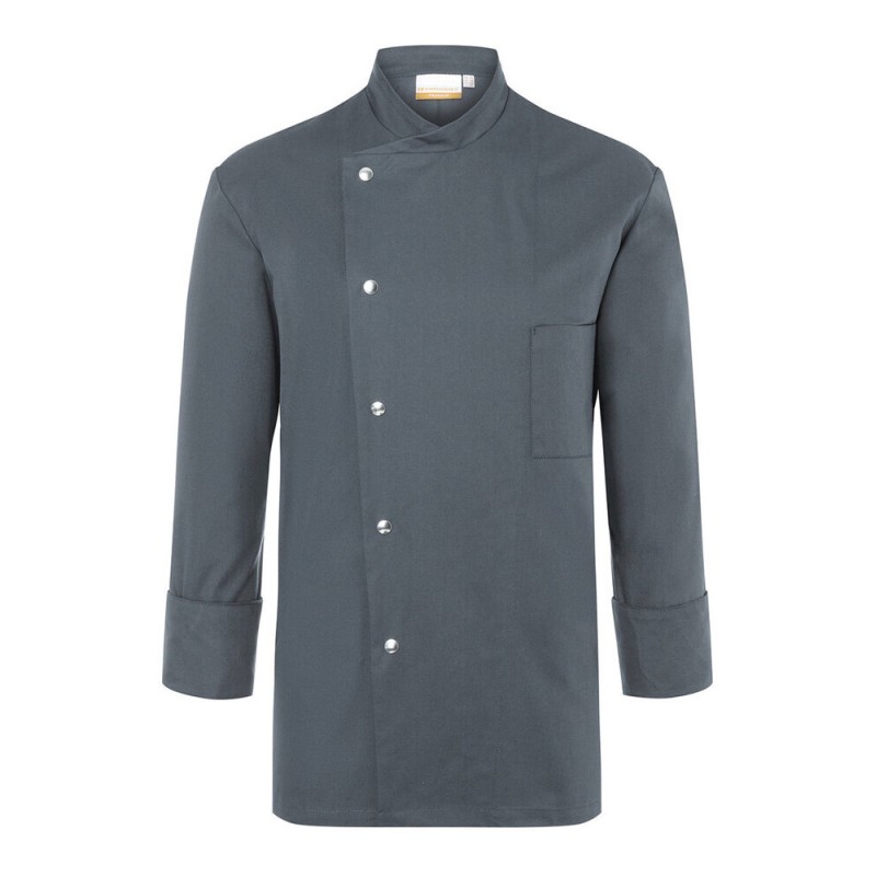 Veste de chef homme, manches longues, boutons-pression, 215 g/m²