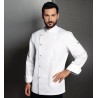 Veste de chef homme, manches longues, boutons-pression, 215 g/m²