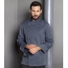 Veste de chef homme, manches longues, boutons-pression, 215 g/m²