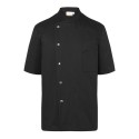 Veste de chef homme, manches courtes, boutons-pression, 215 g/m²