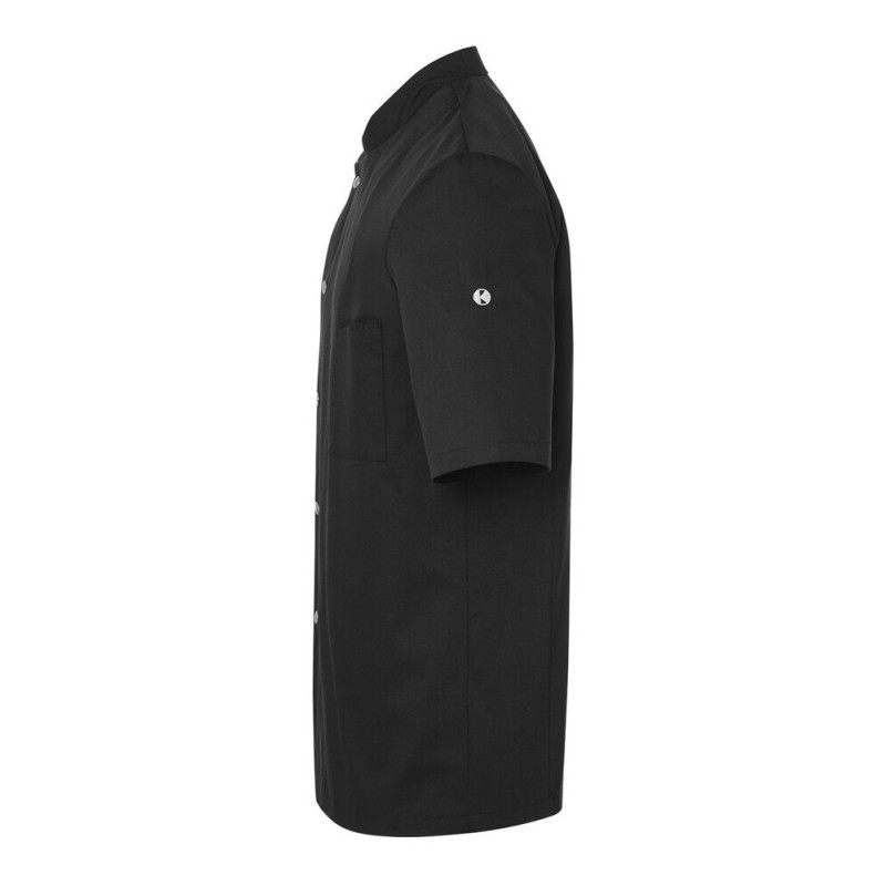 Veste de chef homme, manches courtes, boutons-pression, 215 g/m²