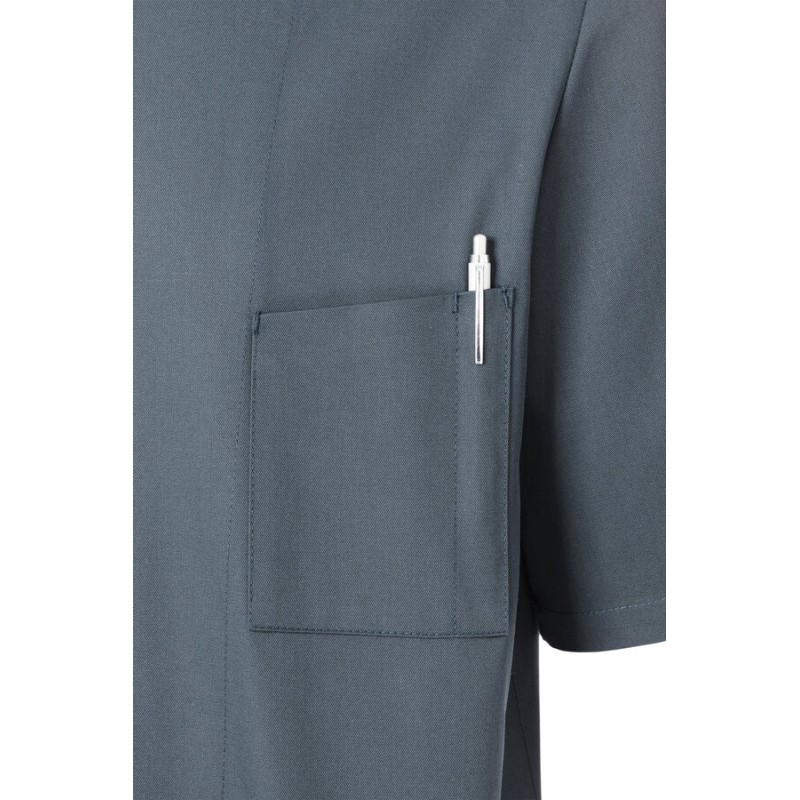 Veste de chef homme, manches courtes, boutons-pression, 215 g/m²