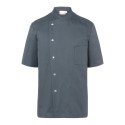 Veste de chef homme, manches courtes, boutons-pression, 215 g/m²