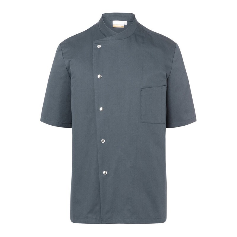 Veste de chef homme, manches courtes, boutons-pression, 215 g/m²