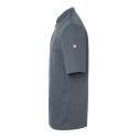 Veste de chef homme, manches courtes, boutons-pression, 215 g/m²