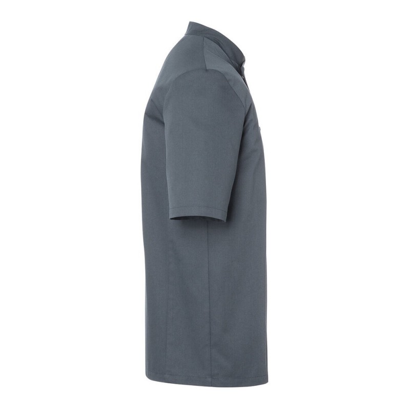 Veste de chef homme, manches courtes, boutons-pression, 215 g/m²