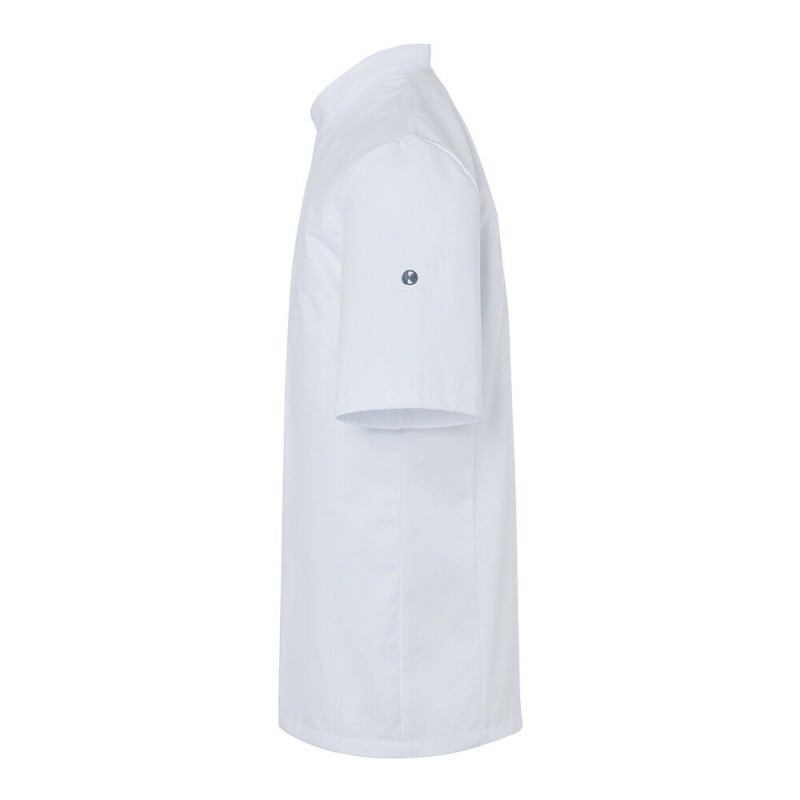 Veste de chef homme, manches courtes, boutons-pression, 215 g/m²