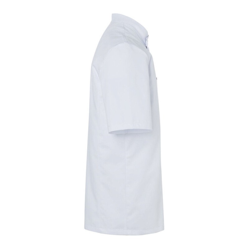 Veste de chef homme, manches courtes, boutons-pression, 215 g/m²