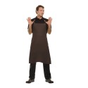 Tablier de cuisine avec bavette, ruban réglable, 215 g/m²