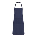 Tablier de cuisine avec bavette, ruban cou 60 cm, deux poches, 215 g/m²