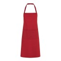 Tablier de cuisine avec bavette, ruban cou 60 cm, deux poches, 215 g/m²