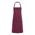 Tablier de cuisine avec bavette, ruban cou 60 cm, deux poches, 215 g/m²