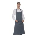 Tablier de cuisine avec bavette, ruban cou 60 cm, deux poches, 215 g/m²
