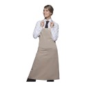 Tablier de cuisine avec bavette, ruban cou 60 cm, deux poches, 215 g/m²