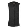 Blouse de travail sans manches très confortable à boutons-pression, 215 g/m²