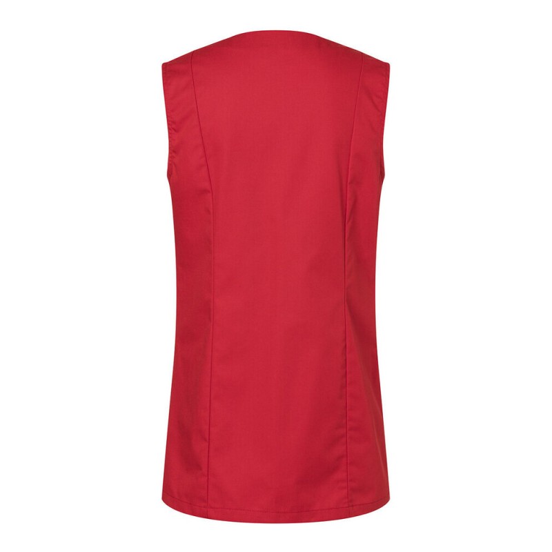 Blouse de travail sans manches très confortable à boutons-pression, 215 g/m²