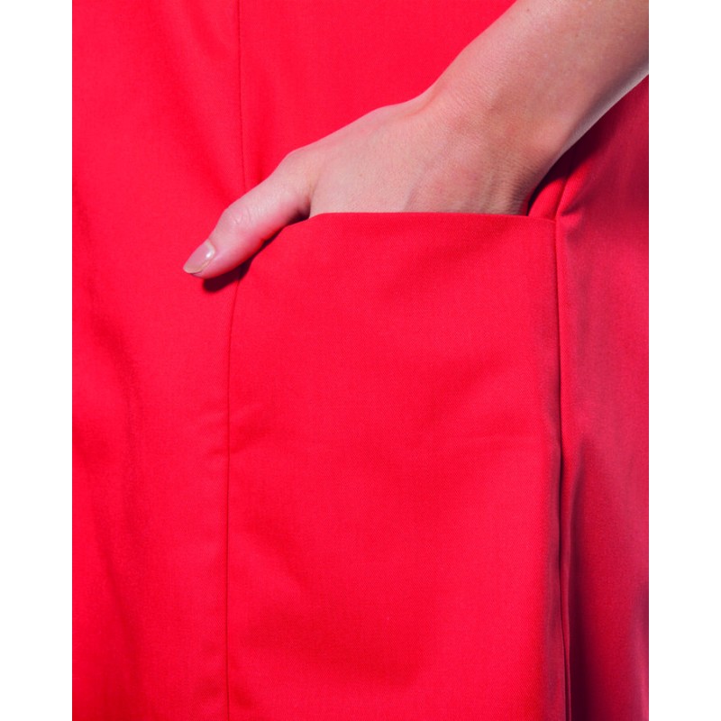 Blouse de travail sans manches très confortable à boutons-pression, 215 g/m²