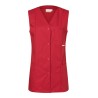 Blouse de travail sans manches très confortable à boutons-pression, 215 g/m²