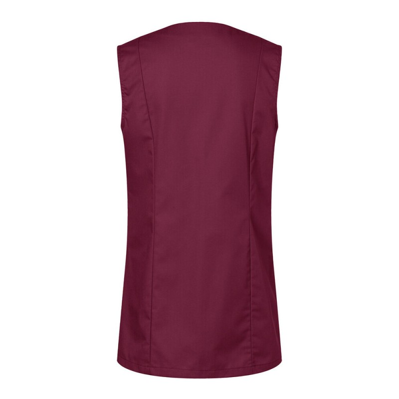 Blouse de travail sans manches très confortable à boutons-pression, 215 g/m²