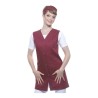 Blouse de travail sans manches très confortable à boutons-pression, 215 g/m²