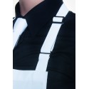 Tablier à bavette avec taille réglable au cou et sans poche, 215 g/m²