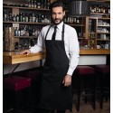 Tablier à bavette avec taille réglable au cou et sans poche, 215 g/m²