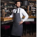 Tablier à bavette avec taille réglable au cou et sans poche, 215 g/m²