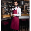 Tablier à bavette avec taille réglable au cou et sans poche, 215 g/m²