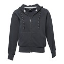 Sweat zip à capuche femme, doux grâce au coton égyptien, 310 g/m²