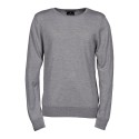 Pull ajusté col rond de qualité italienne fil mérinos
