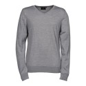 Pull ajusté col V de qualité italienne fil mérinos