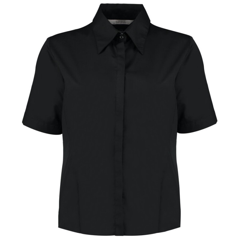 Chemise de bar femme manches courtes élégante et fonctionnelle