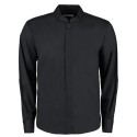 Chemise de bar élégante pour homme col Mao à manches longues