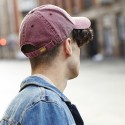 Casquette vintage profil bas 6 panneaux en coton délavé