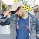 Casquette vintage profil bas 6 panneaux en coton délavé