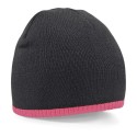 Bonnet bicolore tricoté en acrylique doux au toucher