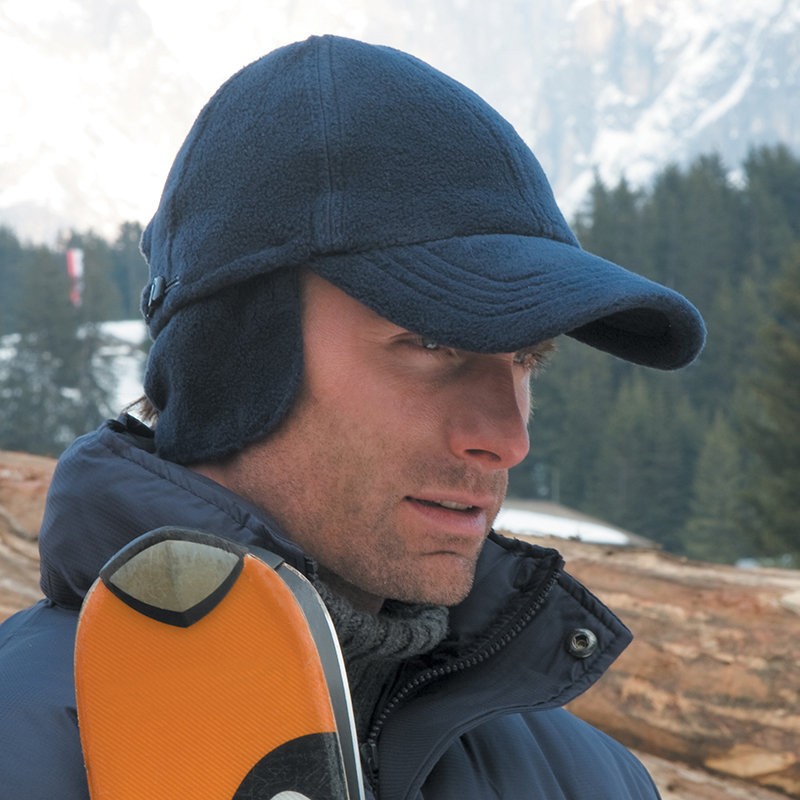Casquette polaire cache oreilles anti-peluche