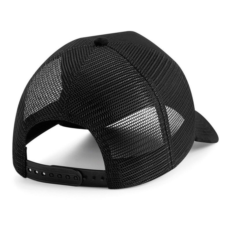 Casquette 5 panneaux en daim, maille filet à l'arrière