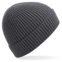 Bonnet avec revers en maille côtelée à pinces invisibles