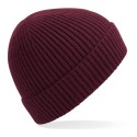 Bonnet avec revers en maille côtelée à pinces invisibles