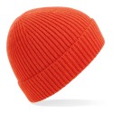 Bonnet avec revers en maille côtelée à pinces invisibles