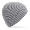 Bonnet avec revers en maille côtelée à pinces invisibles