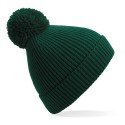 Bonnet à pompon avec revers en maille côtelée à pinces invisibles