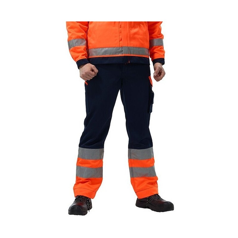 Pantalon déperlant haute visibilité multi-poches, 280 g/m²