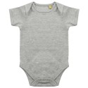 Body bébé manches courtes et col large en coton doux, 200 g/m²