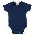 Body bébé manches courtes et col large en coton doux, 200 g/m²